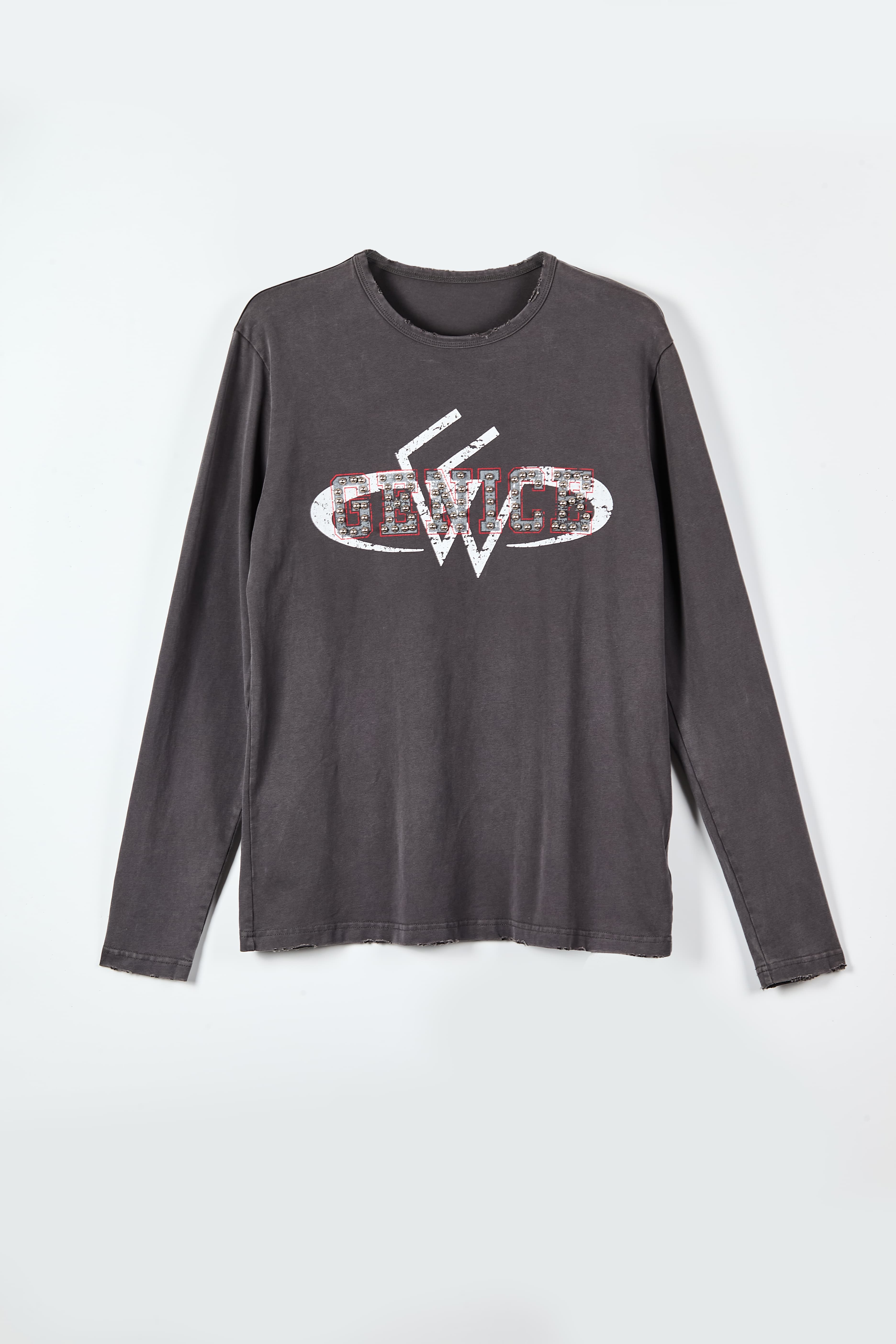 Vintage Washed GENICE Studded Long Sleeve - Grunge Streetwear T-Shirt